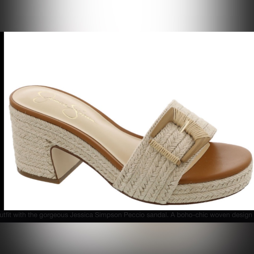 Jessica Simpson Cream Woven Sandals - Peccio
